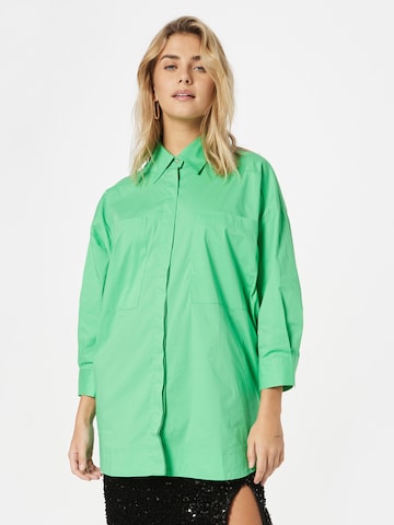 Camicia da donna di co'couture in verde: frontale