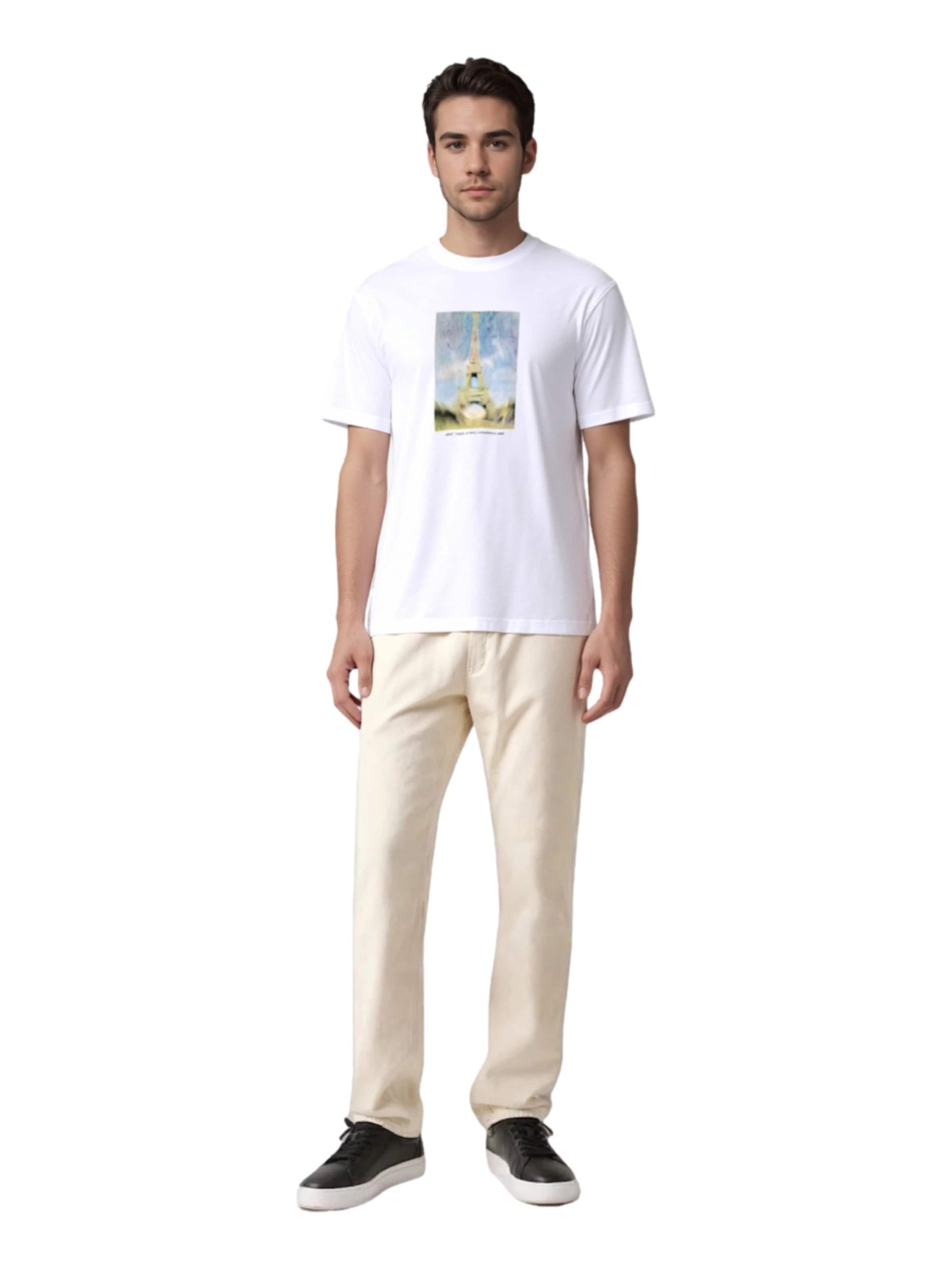 Only & Sons Bluser & t-shirts 'Fred Eiffel' i hvid