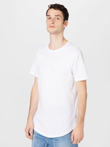 Maglietta 'MATT LONGY' di Only & Sons in bianco: frontale