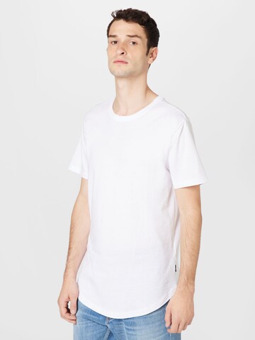 Only & Sons T-shirt 'MATT LONGY' i vit: framsida