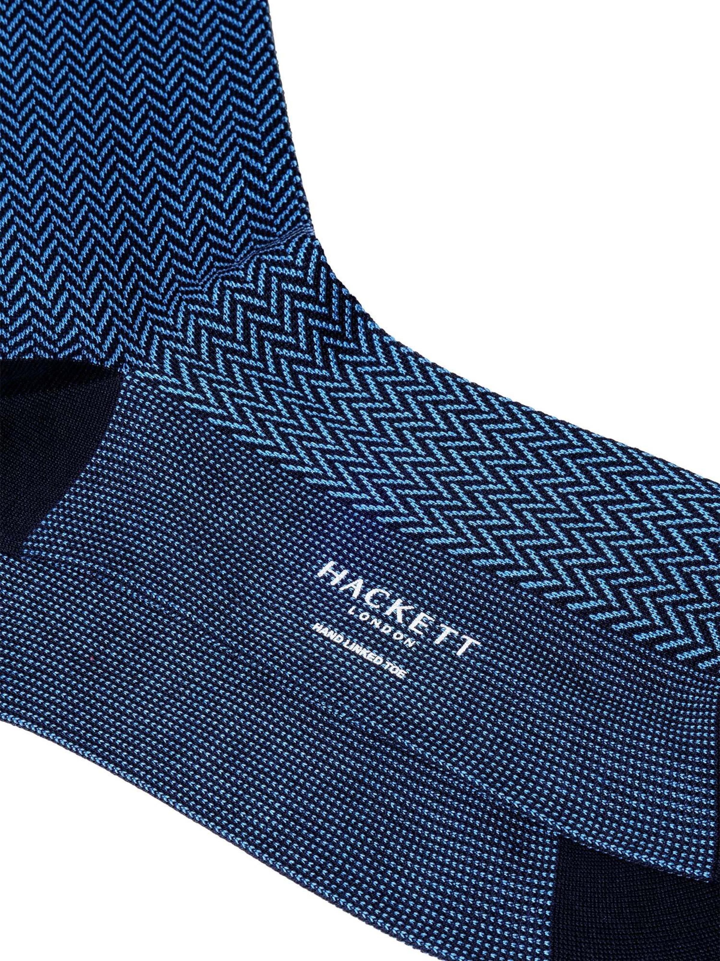 Hackett London Socken ' HERRINGBONE  ' in Blau