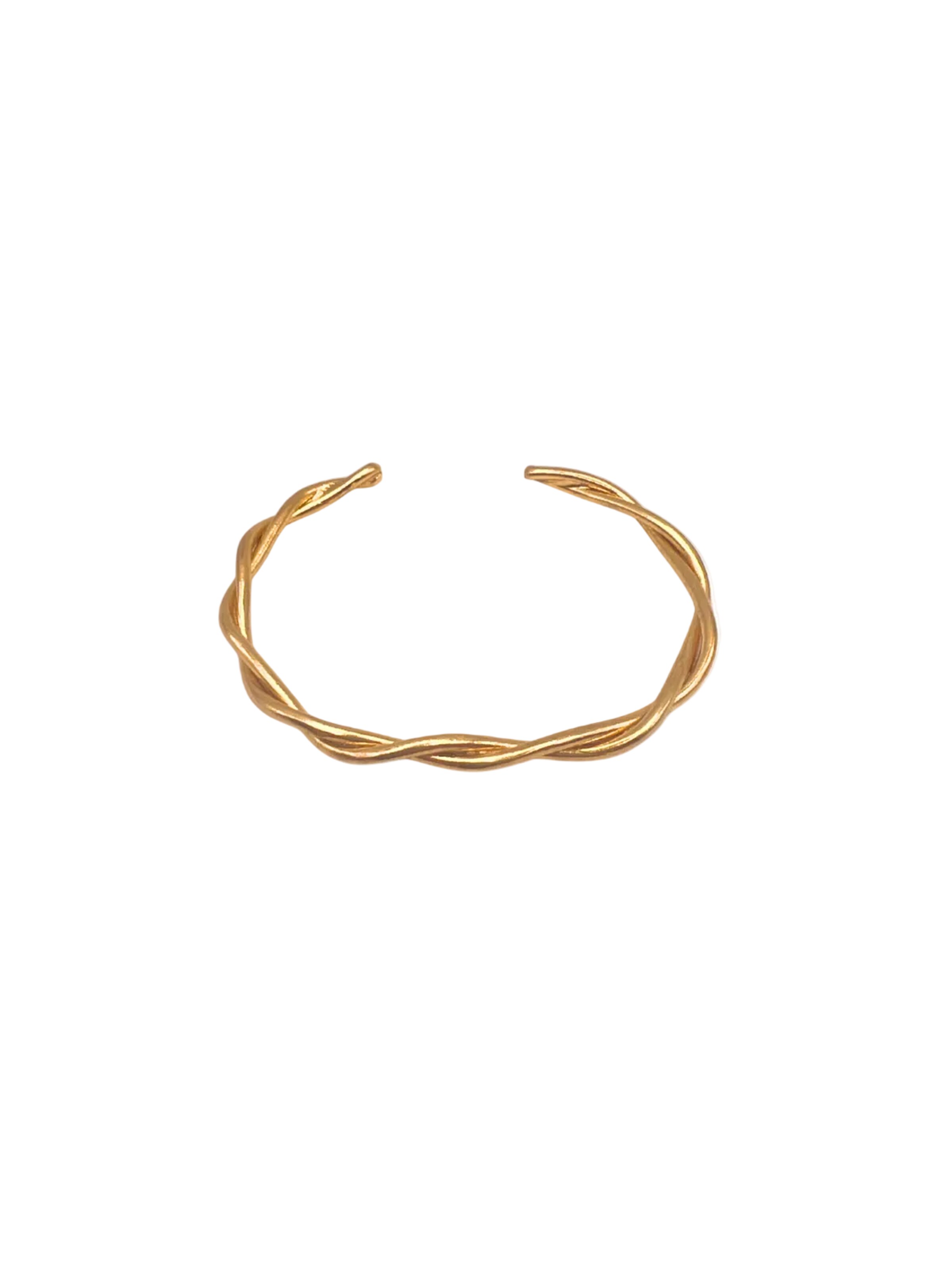 Bracelet 'Rope Twist' Les Reines en or : devant