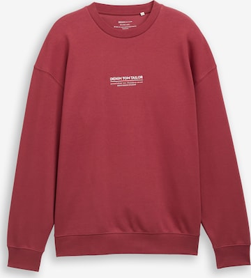 Sweat-shirt TOM TAILOR DENIM en rouge : devant