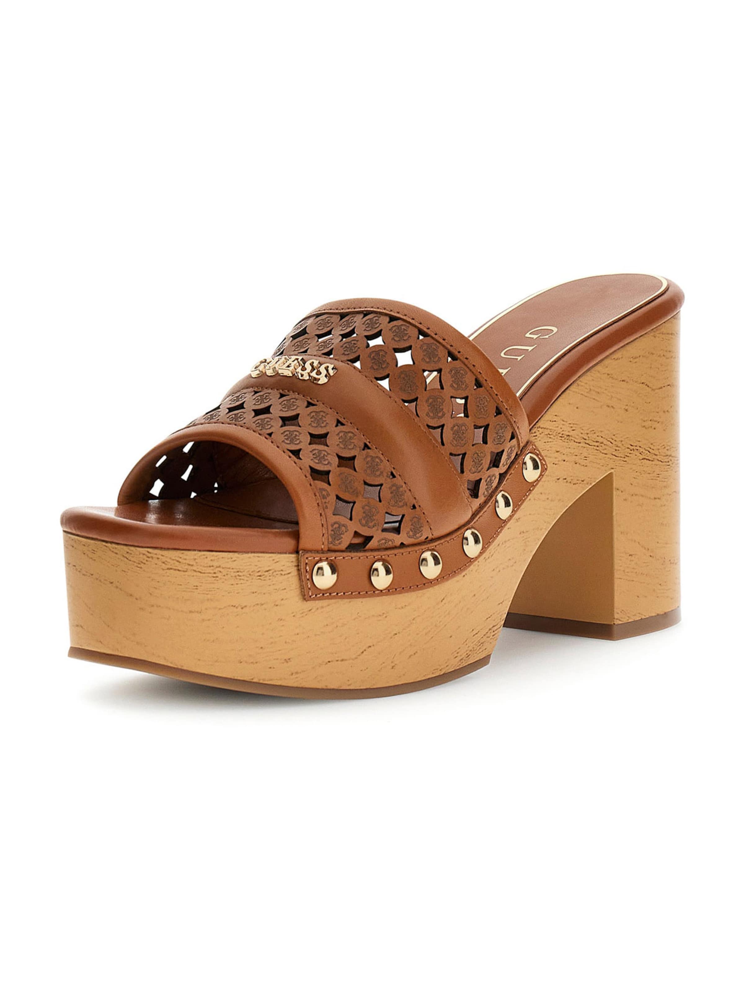 Sabots 'QUILL2' GUESS en marron : devant