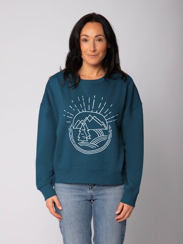 Sweat-shirt 'Natur ist schön ' Watapparel en vert : devant