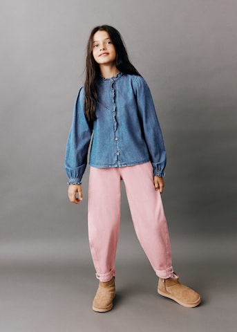 MANGO KIDS Barrel Дънки 'EMMA' в розово: отпред