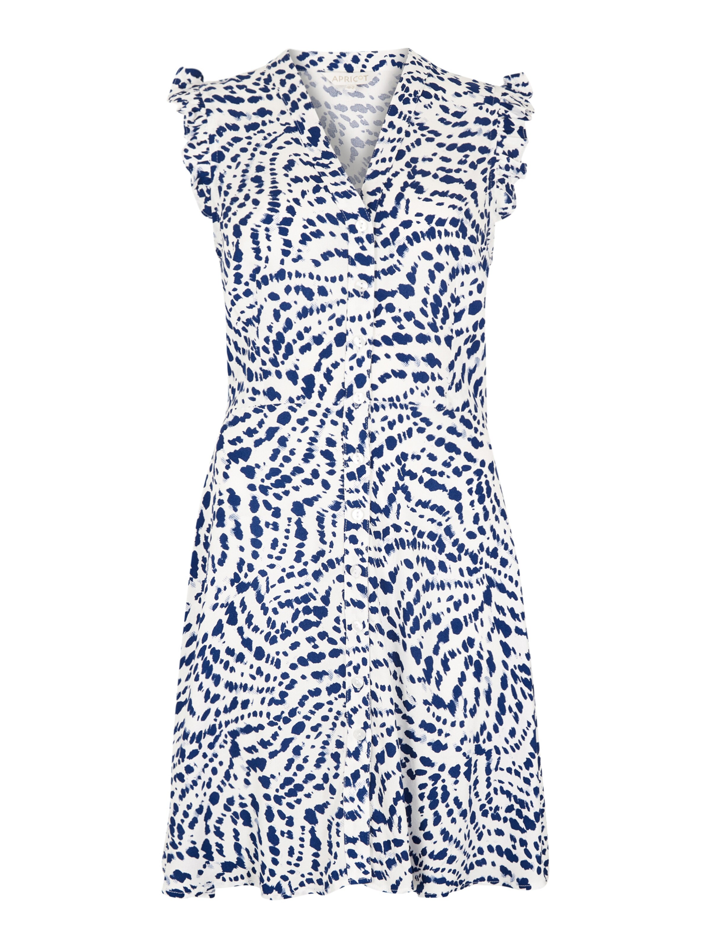 Apricot Kleid in Blau: Vorderseite