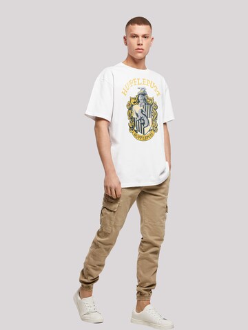 T-Shirt 'Harry Potter Hufflepuff Crest' F4NT4STIC en blanc