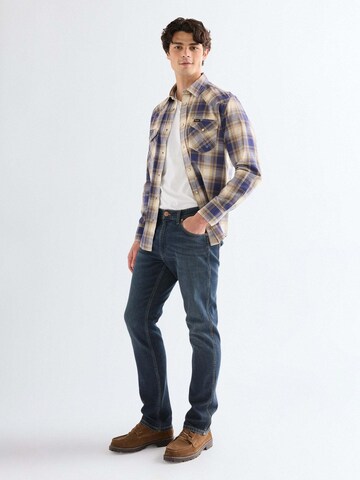 WRANGLER Regular Fit Hemd 'Western Indigo'‌‌‌‌‌‌ in Beige
