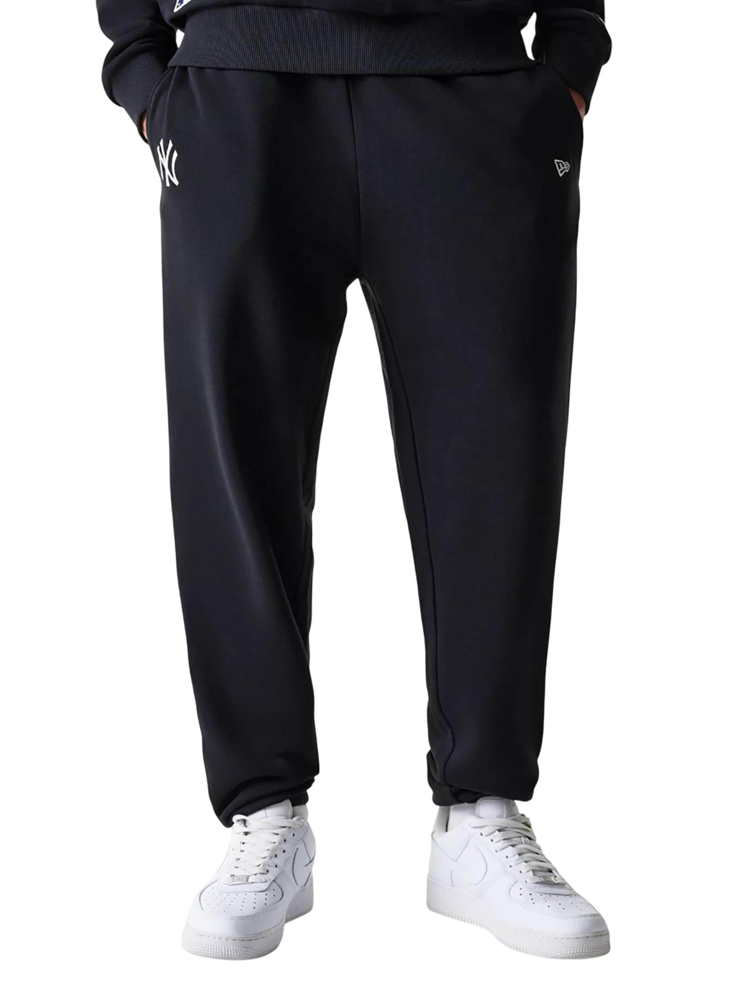 NEW ERA Regular Workout Pants 'MLB League Essential French Terry New York Yankees' in Black: front