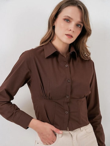 Bigdart Bluse in Braun