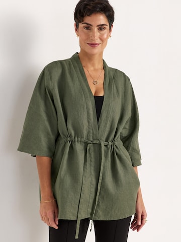 Cellbes of Sweden Kimono in Groen: voorkant