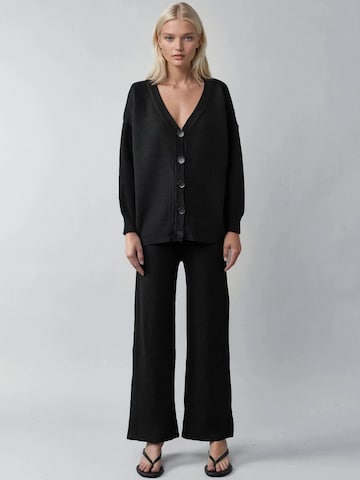 Pantalons de tailleur My fashion en noir : devant