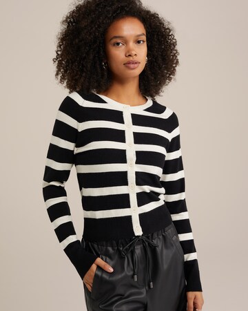WE Fashion Knit cardigan in Black: front