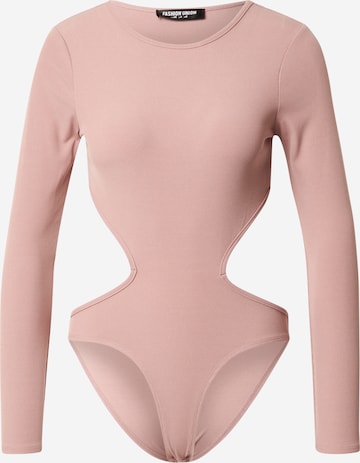Fashion Union Koszula body 'GINNI' w kolorze różowy: przód