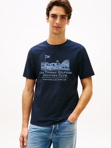 T-Shirt TOMMY HILFIGER en bleu : devant