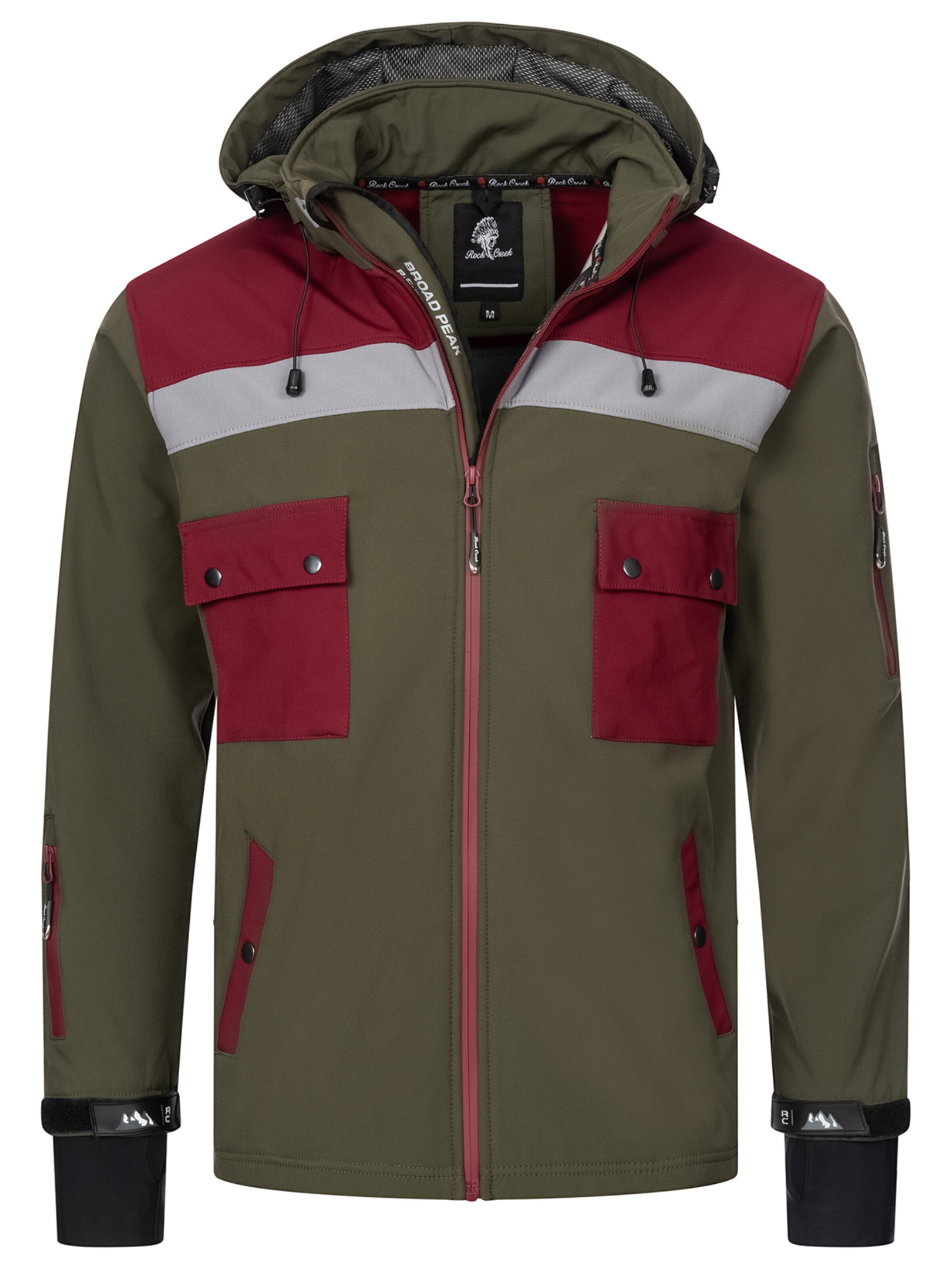 Rock Creek Outdoorjacke in Grün: Vorderseite