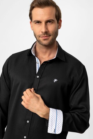 Regular fit Camicia 'Arne' di DENIM CULTURE in nero