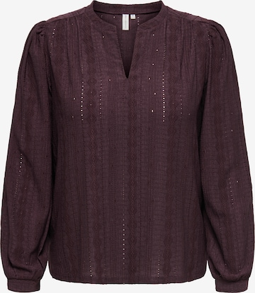 Camicia da donna 'CARMINNA' di ONLY Carmakoma in marrone: frontale