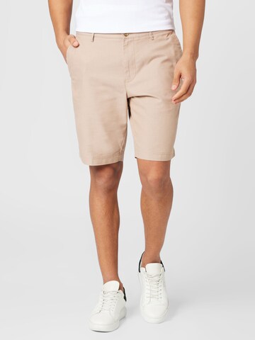 BOSS Normální Chino kalhoty – béžová: přední strana