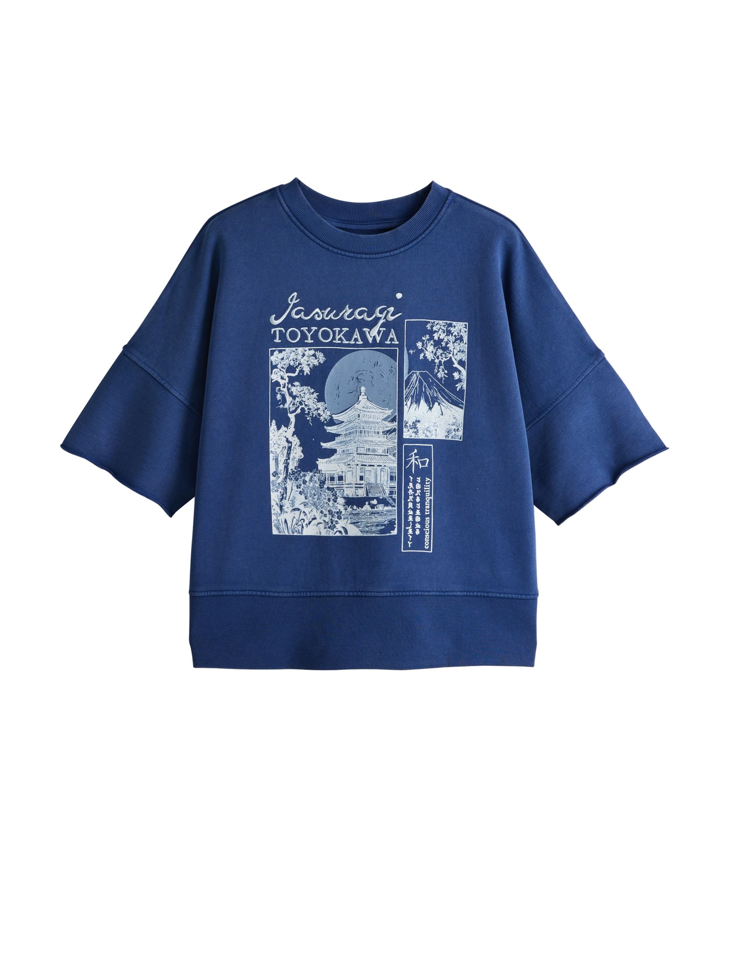 Sweat-shirt Next en bleu : devant