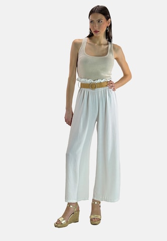 Wide leg Pantaloni di Elara in bianco: frontale
