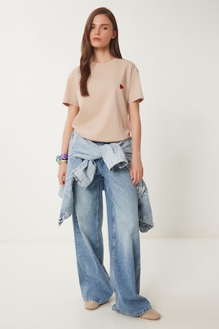 T-shirt Happiness İstanbul en marron