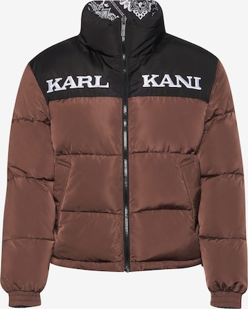 Giacca invernale di Karl Kani in marrone: frontale