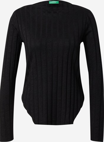 UNITED COLORS OF BENETTON Sweater in Black: front