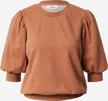 minimum Sweatshirt in Bruin: voorkant