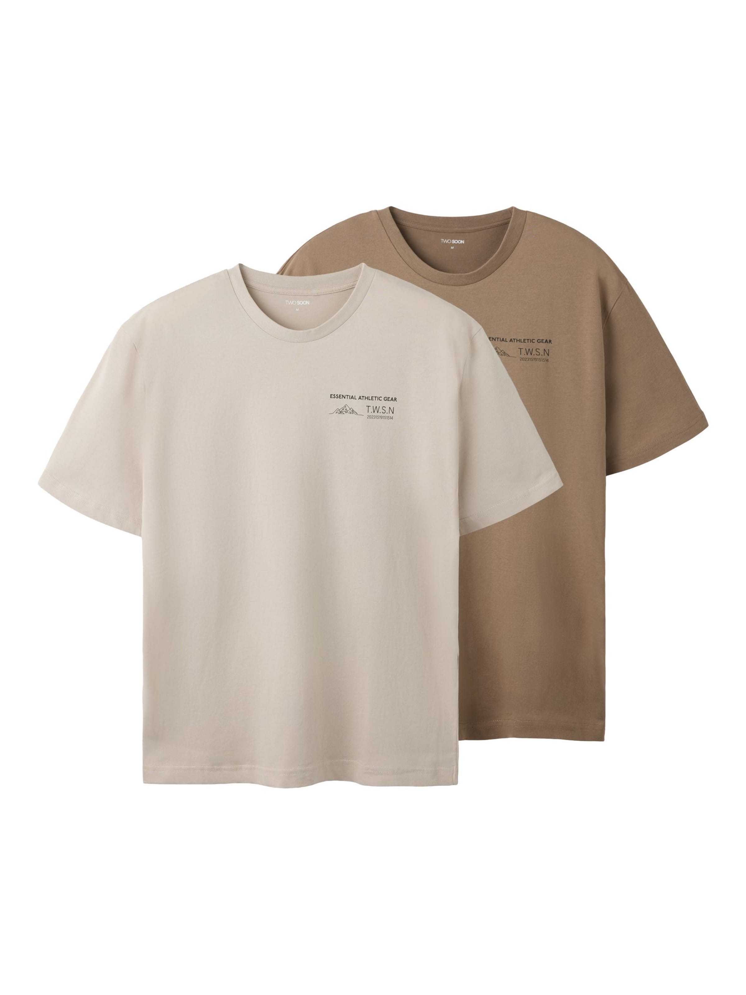 Maglietta di TWO SOON in marrone: frontale