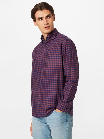 Coupe regular Chemise ETERNA en bleu : devant