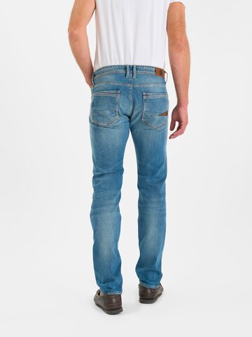 Coupe slim Jean Le Temps Des Cerises en bleu