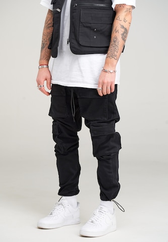 2Y Premium Regular Cargo Pants 'ELIAS' in Black: front