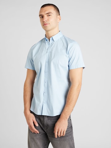 Coupe slim Chemise BLEND en bleu : devant