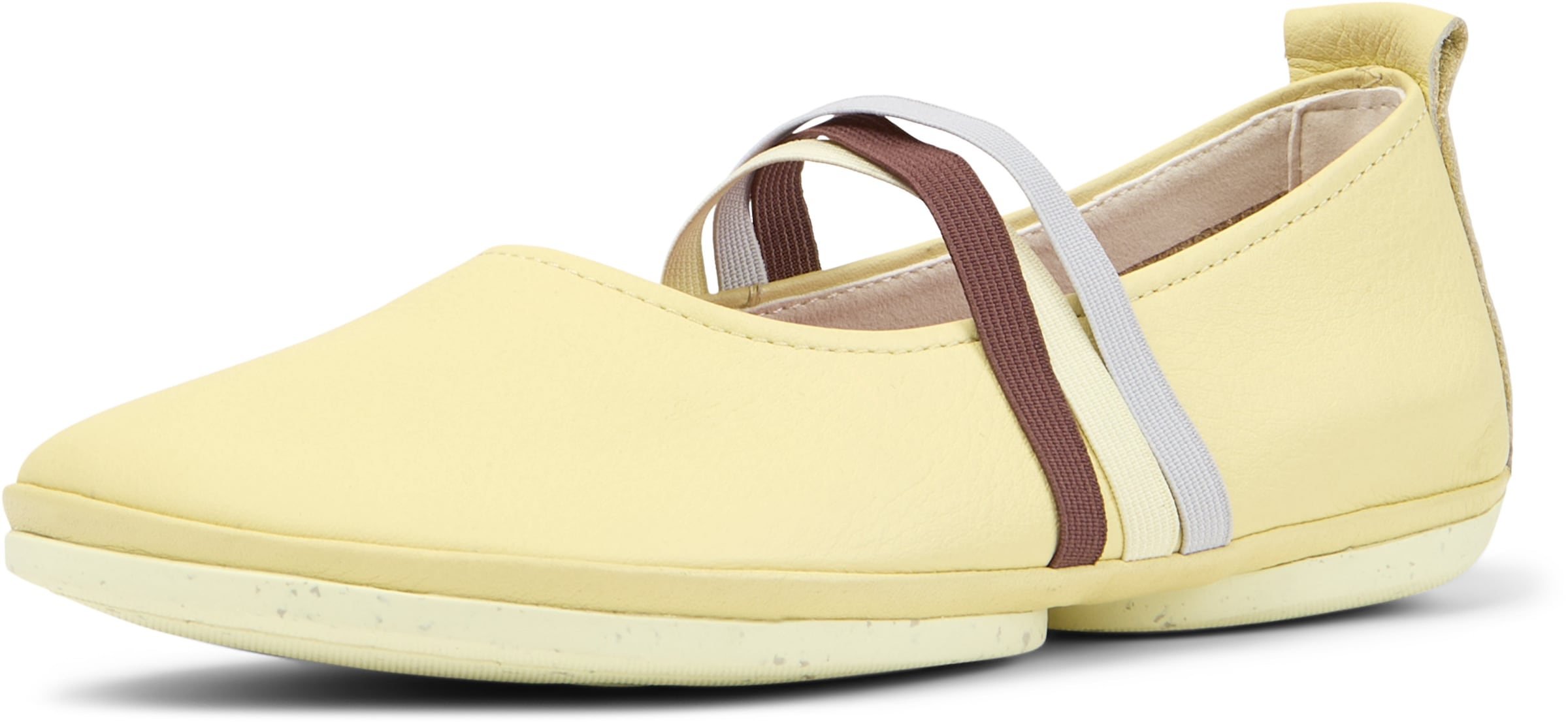 Ballerina con cinturino 'Right Nina' di CAMPER in giallo: frontale
