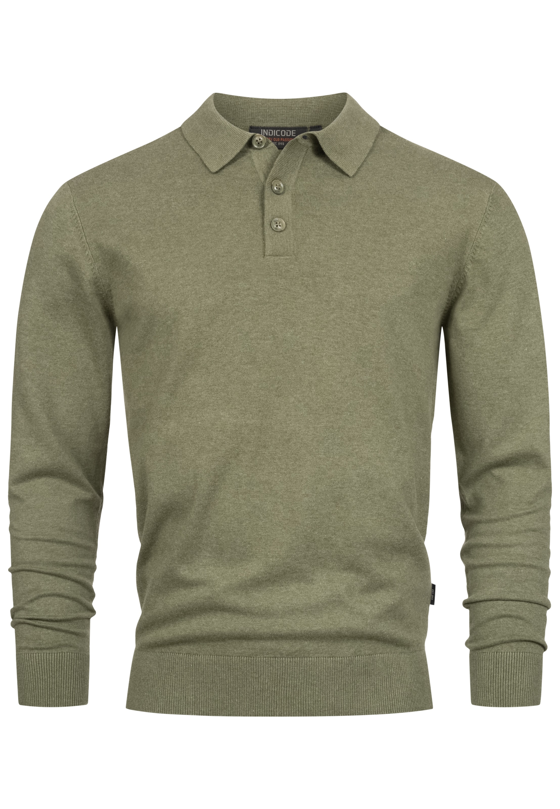 INDICODE JEANS Trui 'Chips' in Groen: voorkant