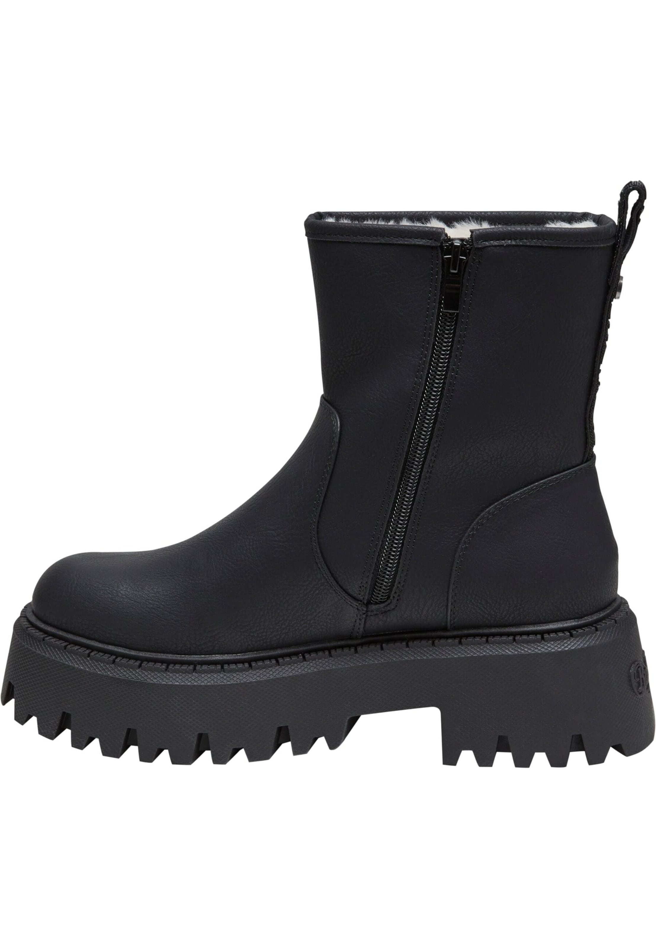 BUFFALO - Botim 'Aspen' em preto: frente