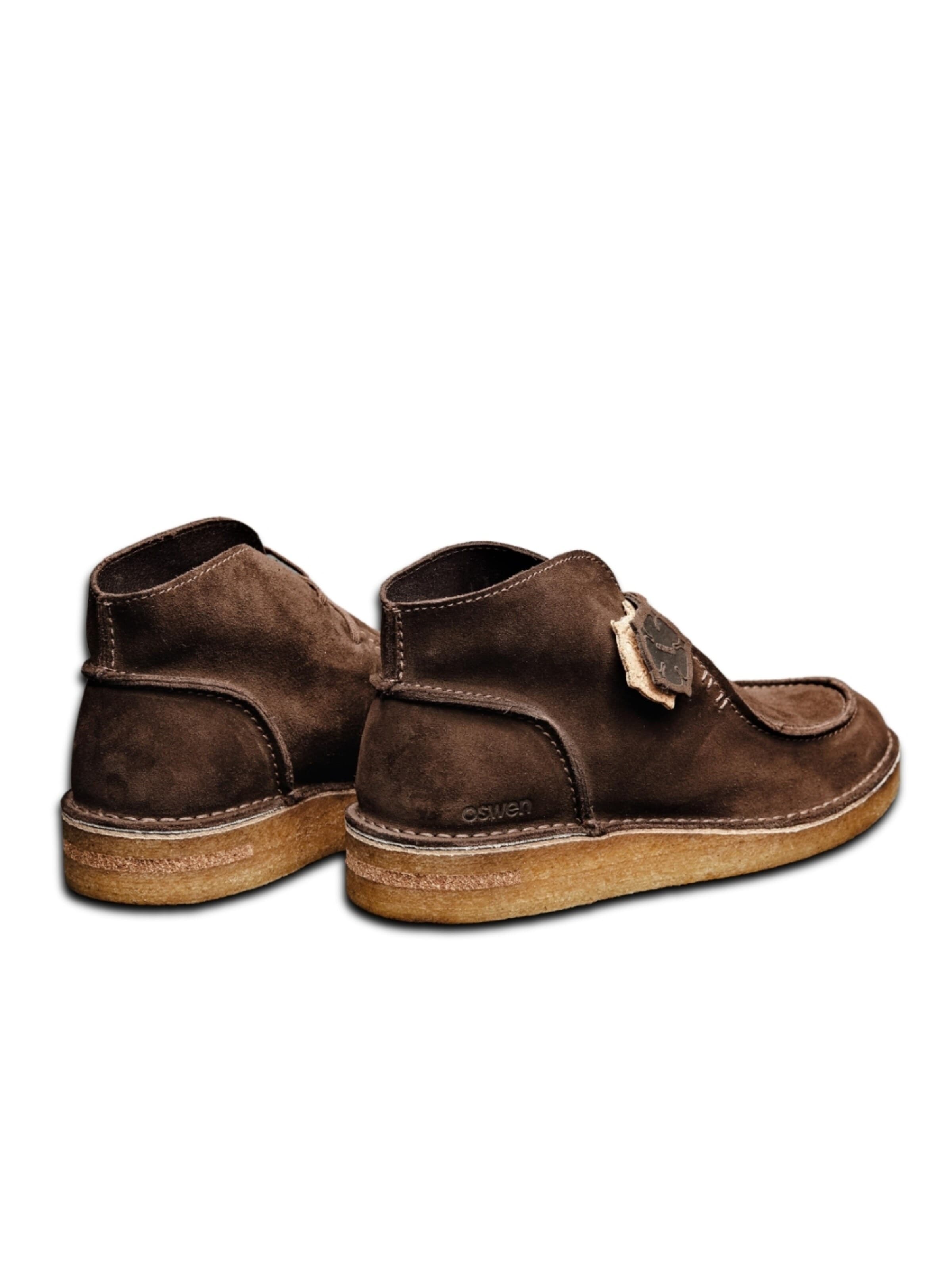 oswen Lace-up boot 'Ewaldi Suede Boot' in Brown
