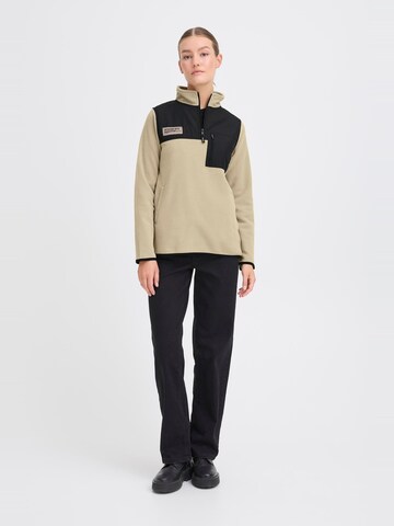 Pullover ' OXNETE HALFZIP ' di Oxmo in beige
