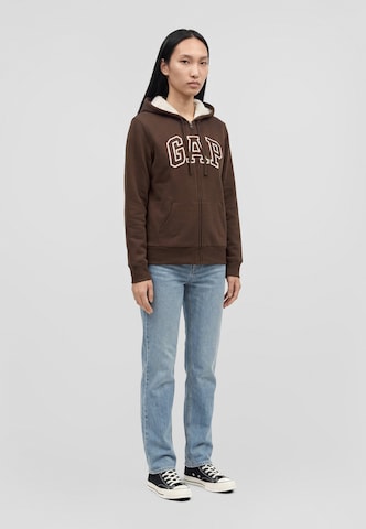 Gap Tall Sweat jacket 'FRANCHISE HERITAGE' in Brown: side