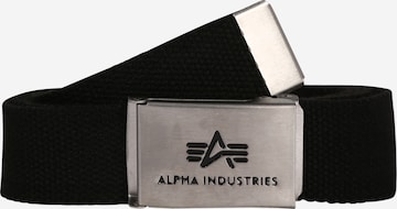 ALPHA INDUSTRIES Колан в черно: отпред