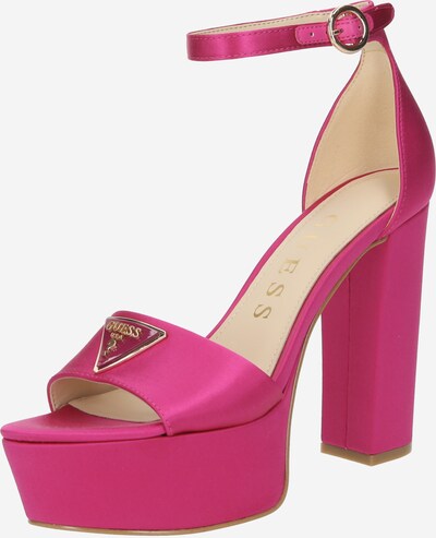 GUESS Sandales 'SETON2' en or / magenta, Vue avec produit