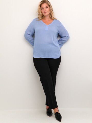 KAFFE CURVE Bluse 'Ami' in Blau