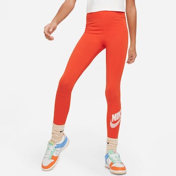 Nike Sportswear Skinny Pajkice | oranžna barva: sprednja stran