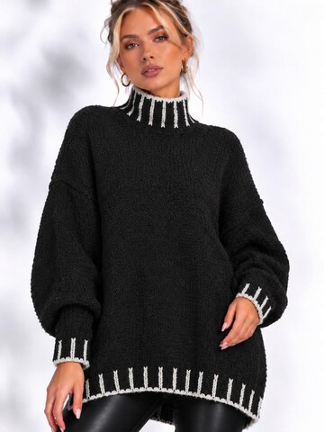 Worldclassca Oversized Cardigan in Black: front
