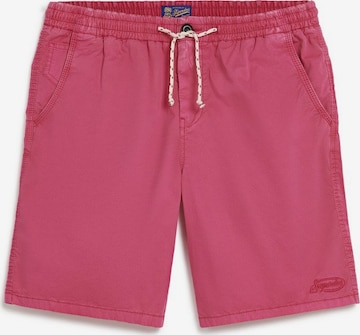 Superdry Regular Broek in Roze: voorkant