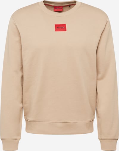 HUGO Red Sweat-shirt 'Diragol' en beige / rouge / noir, Vue avec produit