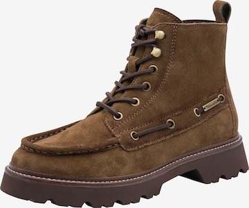 Bottines à lacets Tamaris en marron : devant