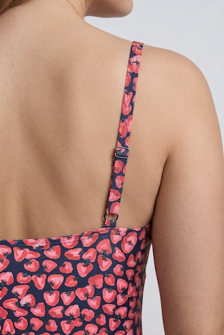Ulla Popken Bralette Swimsuit in Red